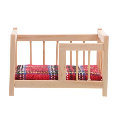 Gatuida Puppenhausmöbel Kinderbett: Mini-Haus Puppenwiege Puppendekoration Schmuck Miniatur-Kinderbett Puppenhaus Mini-Möbel Babybett Modell Gatuida Puppenhausmöbel Kinderbett: Mini-Haus Puppenwiege Puppendekoration Schmuck Miniatur-Kinderbett Puppenhaus Mini-Möbel Babybett Modell von Gatuida
