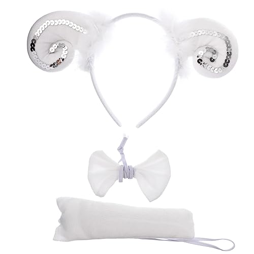 Gatuida Schaf Kostüm Set mit Haarreif Fliege und Tierische Accessoires für Cosplay Geburtstagsfeiern und Festivals Gatuida Schaf Kostüm Set mit Haarreif Fliege und Tierische Accessoires für Cosplay Geburtstagsfeiern und Festivals von Gatuida