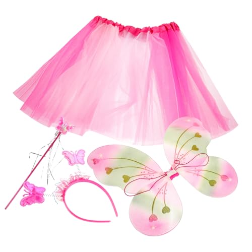 Gatuida Schmetterlingskostüm Set für Mädchen Regenbogen Tutu Rock Schmetterlingsflügel Zauberstab Haarreif Farbenfrohes Cosplay Set für Tanz Karneval Geburtstagsfeiern Zufällige Farbe Gatuida Schmetterlingskostüm Set für Mädchen Regenbogen Tutu Rock Schmetterlingsflügel Zauberstab Haarreif Farbenfrohes Cosplay Set für Tanz Karneval Geburtstagsfeiern Zufällige Farbe von Gatuida