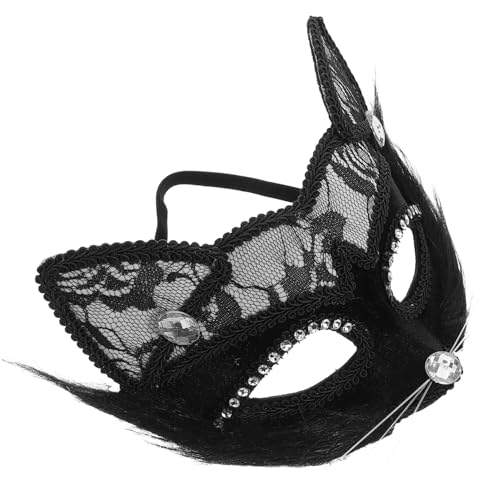 Gatuida Schwarze Spitzen Katzenmaske Handgefertigt für Damen und Herren Leichte und Komfortable Gesichtsbedeckung Stilvolles Maskerade Accessoire für Halloween Karneval und Party Gatuida Schwarze Spitzen Katzenmaske Handgefertigt für Damen und Herren Leichte und Komfortable Gesichtsbedeckung Stilvolles Maskerade Accessoire für Halloween Karneval und Party von Gatuida