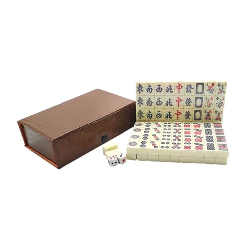 Gatuida Tragbares Mini Mahjong Spielset mit Aufbewahrungsbox Leichtes Party Mahjong Kit für Familien und Reisespaß Handliches Chinesisches Brettspiel und Koordination Gatuida Tragbares Mini Mahjong Spielset mit Aufbewahrungsbox Leichtes Party Mahjong Kit für Familien und Reisespaß Handliches Chinesisches Brettspiel und Koordination von Gatuida