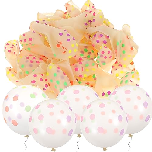 Gatuida Transparente Schwarze Luminous Ballons Mit Fluoreszierenden Punkten Glow in The Dark Partyballons Für Geburtstagsfeiern Und Neonpartys von Gatuida