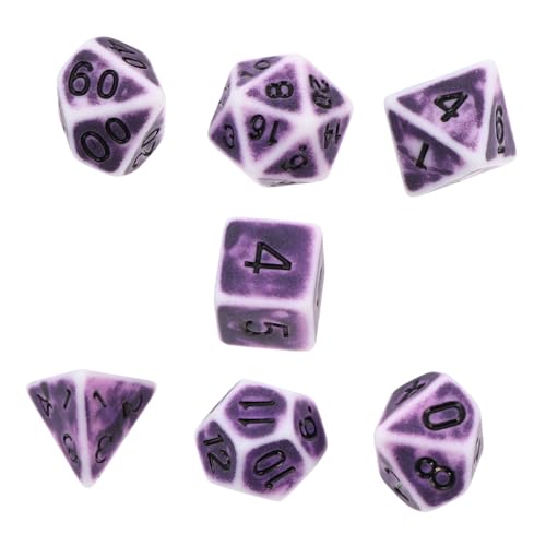 Gatuida Vintage Polyedrische Würfel Teiliges mit Großen Zahlen Leicht und Tragbar Brettspiel Zubehör für Rollenspiele Party und Tabletop Spiele Gatuida Vintage Polyedrische Würfel Teiliges mit Großen Zahlen Leicht und Tragbar Brettspiel Zubehör für Rollenspiele Party und Tabletop Spiele von Gatuida