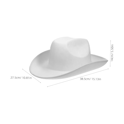 Gatuida Weißer Cowboyhut Damen Westernhut mit Verstellbarem Kordelzug Filz Faschinghut im Westernstil Unisex für Themenpartys und Events Gatuida Weißer Cowboyhut Damen Westernhut mit Verstellbarem Kordelzug Filz Faschinghut im Westernstil Unisex für Themenpartys und Events von Gatuida
