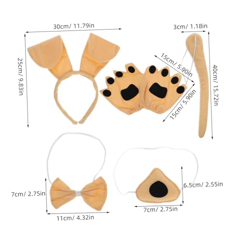 Gatuida Welpenkostüm Set mit Süßem Hund Stirnband und Handschuhen Weiches Bequemes Tierkostüm Zubehör für Mädchen für Party Cosplay Karneval und Halloween Gatuida Welpenkostüm Set mit Süßem Hund Stirnband und Handschuhen Weiches Bequemes Tierkostüm Zubehör für Mädchen für Party Cosplay Karneval und Halloween von Gatuida