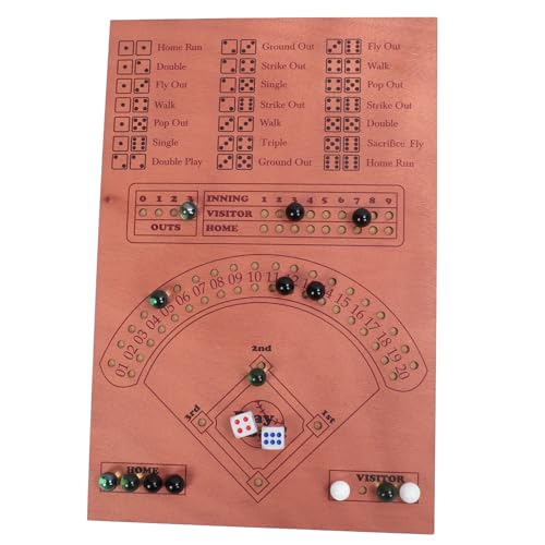 Brettspiel aus Holz, realistisches Baseball-Brettspiel, lustiges Baseball-Marmorspiel für lustige Doppelkampf-Tischspielpartys und Zusammenkünfte von Gavigain