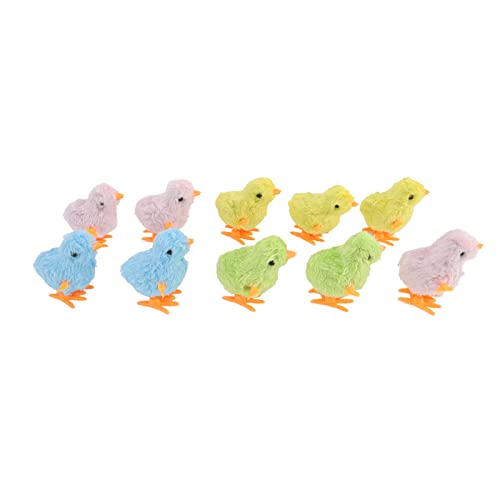 Gavigain 10 -Pack -Packung Chick -Spielzeug, lebendiges lebensechtes Design, weiche stabile Konstruktion für Kleinkinder und Haustiere von Gavigain