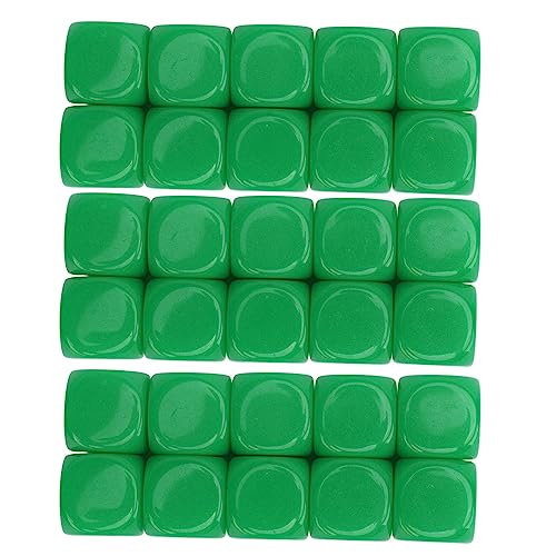 Gavigain 16 mm Kunststoffwürfel, Multipack, DIY-Bastelwürfel, stabil, glatt, pädagogische Mathe-Werkzeuge für Lehrer, Schüler und Homeschooling (Green) von Gavigain