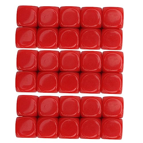 Gavigain 16 mm Kunststoffwürfel, Multipack, DIY-Bastelwürfel, stabil, glatt, pädagogische Mathe-Werkzeuge für Lehrer, Schüler und Homeschooling (Red) von Gavigain