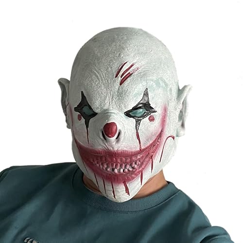 Gaweco Gruselige Clown-Maske in Box Joker Evil Jack Masken Horror Kostüm Cosplay Requisiten für Erwachsene Halloween von Gaweco