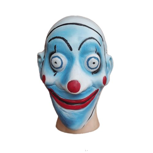 Gaweco Lustige Gesichts Maske Comical Clown Masken mit Gummiband Latex Halloween für Erwachsene Blau von Gaweco