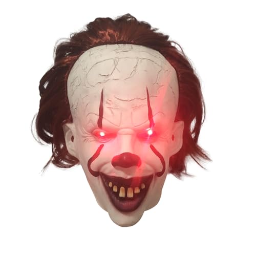 Gaweco Pennywise Clown-Maske Lächeln Latex Masken Cosplay Prop Halloween Erwachsene Männer von Gaweco