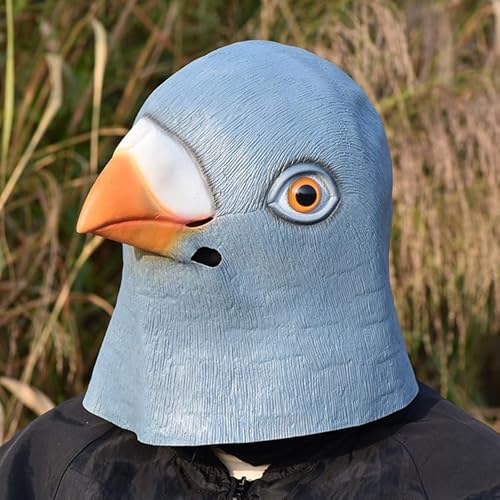 Gaweco Tiertaubenmaske, Vogelkopfbedeckung, Latex, Halloween, für Erwachsene und Jugendliche von Gaweco