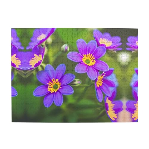 Blooming Flowers Engage Your Mind - Customized 500 Piece Picture Puzzle, Jigsaw Puzzles for Adults Children, Funny Educational von GaxfjRu