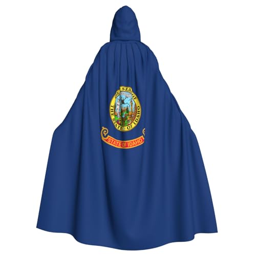 GaxfjRu Idaho Staatsflaggen-Druck, Uni, Weihnachten, Halloween, Party, magischer Kapuzenumhang, Maskerade, Cosplay-Kostüm von GaxfjRu