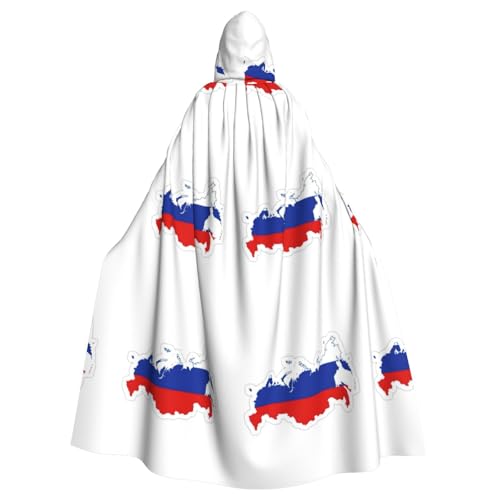 GaxfjRu Umhang mit russischer Flagge, Uni, Weihnachten, Halloween, Party, magischer Kapuzenumhang, Maskerade, Cosplay-Kostüm von GaxfjRu