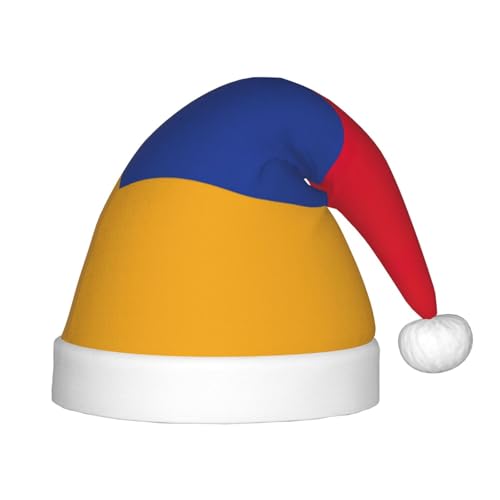 GaxfjRu Weihnachtsmütze mit Flagge von Armenien, Weihnachtsmannmütze für Familienfeiern, Weihnachtsmütze für Weihnachten, festliches Zubehör von GaxfjRu