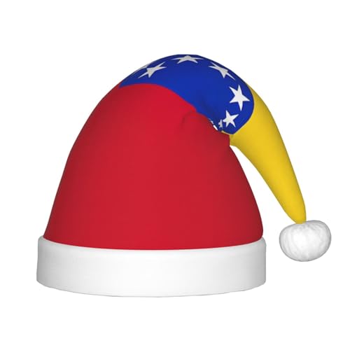 GaxfjRu Weihnachtsmütze mit Venezuela-Flagge für Familienfeiern, Partyzubehör, Weihnachtsmütze für Weihnachten, festliches Zubehör von GaxfjRu