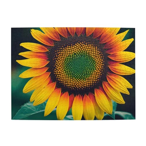 Rainbow Sunflowers Engage Your Mind - Customized 500-Piece Picture Puzzle, Jigsaw Puzzles for Adults Children, Funny Educational von GaxfjRu