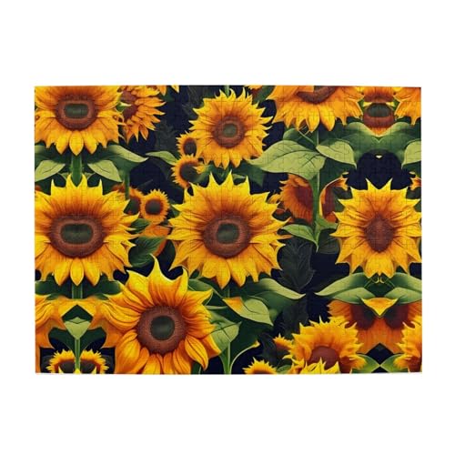 Schöne Sonnenblume Engage Your Mind - Individuelles 500-teiliges Bilderpuzzle, Puzzle für Erwachsene Kinder, lustig, pädagogisch von GaxfjRu