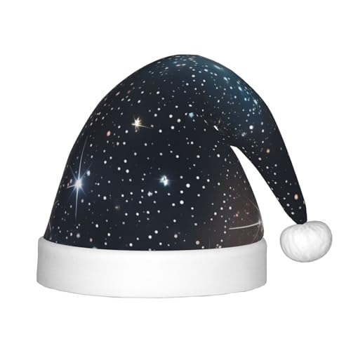 Sternbild Sternhaufen Galaxien Druck Weihnachten Nikolausmütze für Familie Party Supplies Weihnachtsmütze für Weihnachten Festliches Zubehör von GaxfjRu