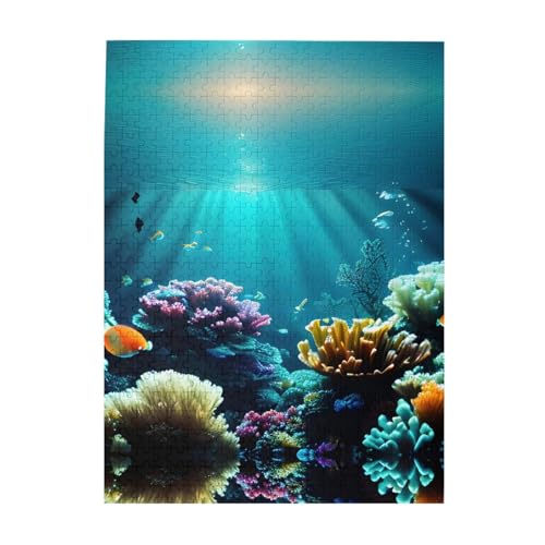 Unterwasserlandschaft, individuelles Bilderpuzzle, verführerisches Puzzle, ideal für Familienfreizeit, 500-teiliges Puzzle für Erwachsene von GaxfjRu