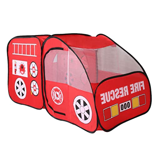 Gazechimp Kinder Feuer-LKW-Auto Spielzelt Kingdom Pop Up Spielzelt Haus Spielzeug Rot von Gazechimp