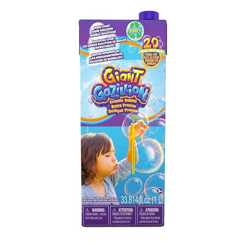 Gazillion Seifenblasen Bubbles Giant Bubbles 1L Box: Riesige, lebendige und sichere Blasen mit umweltfreundlicher Verpackung von Gazillion Bubbles