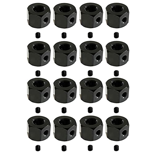 Gbloodst 16 STÜCKE 5 mm Bis 12 mm Metall Kombinierer Rad Naben Sechskant Adapter für D12 C14 C24 B14 B16 MN D90 D91 Schwarz von Gbloodst