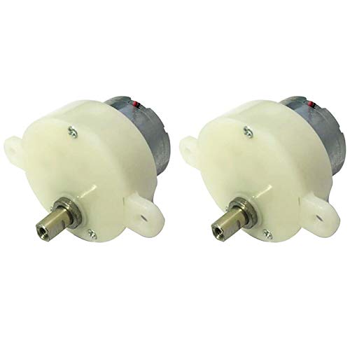 Gbloodst 2PCS DC 6V 5RPM Rotierender Zylindrischer Getriebemotor mit Drehmoment, 2-Draht-Anschluss von Gbloodst