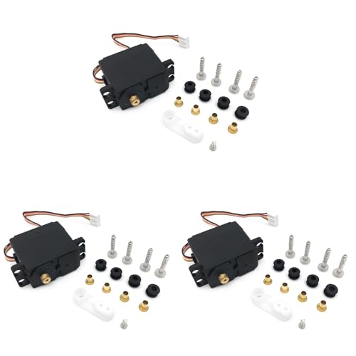 Gbloodst 3 x aktualisiertes Servo FY-S3 SB1513, 2,8 kg, 5 Drähte, mit Metallgetriebe für Autozubehör, High Speed RC von Gbloodst