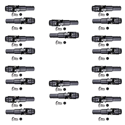 Gbloodst 40 Stück Metall Universalantriebswelle für C14 C24 C34 C44 B14 B16 B24 B36 1/16 RC Autoteile von Gbloodst