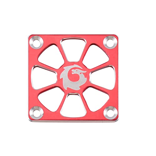 Gbloodst 40mm Cooling Fan Carbon/Metal Cooling Fan Cover für RC Motor ESC Cooling Fan Protective Guard, Red von Gbloodst