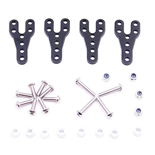 Gbloodst Metall Montieren Heben Sie Droop EIN Kit Set für 1/10 Axial Scx10 Rc Crawler Auto Schwarz, Schwarz von Gbloodst