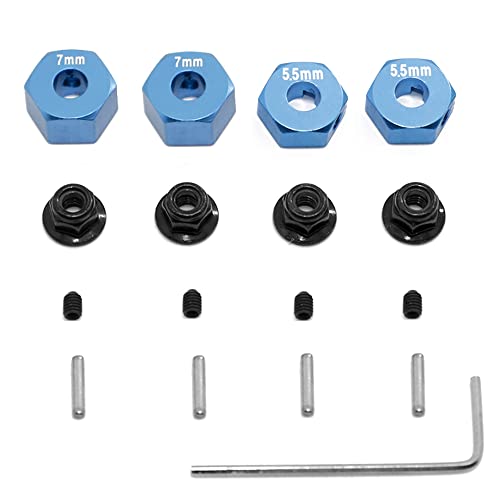 Gbloodst Metall Sechskant Radnabenstifte und Flansch Kontermuttern Set für Slash 2WD 1/10 Aktualisierung Teile Ersetzen 1654 3654,2 von Gbloodst