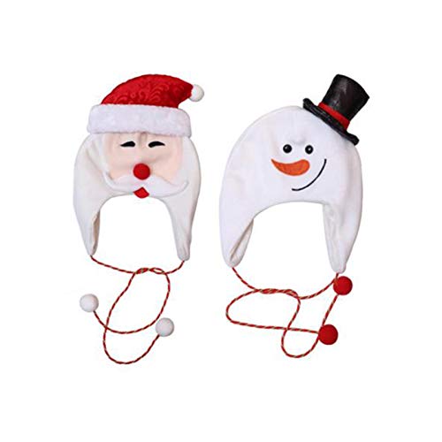 Gbloodst Weiche Weihnachts MüTze für Baby Santa Hats Rote Dekoration Dekoration Kinder Geschenk Weihnachts ZubehöR, Schneemann + Alter von Gbloodst