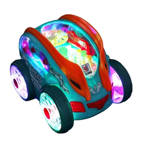 Automatic Bump & Go Car, 360 Degree Rotation Push and Go Vehicle, Rotating Race Car Toy Car, Gear Driven Car Toy, Smooth Sensory Car Toy for Birthday Christmas New Year Easter von Gcerfby