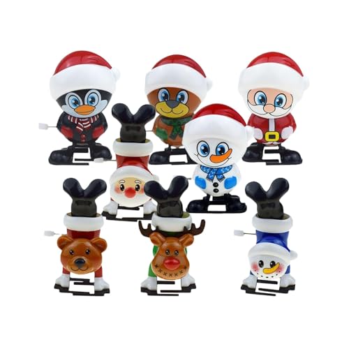 Gcerfby Christmas Clockwork Toy, Handmade Miniature Walking Animal Figurines, Charming Christmas-Themed Decor, Winding-up Movement Toy for Festive Home Decoration and Holiday Cheer von Gcerfby