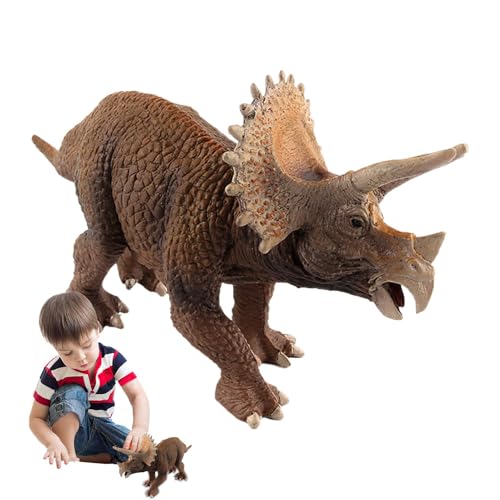 Gcerfby Dinosaurierspielzeugmodell, Carnotaurus Triceratops Desktop -Orament, Realistische -Statue, Bildungsspielzeug, Lustige Desktop -Origination, 21 cm, Realistisches Dinosaurierdesign Für Kinder von Gcerfby