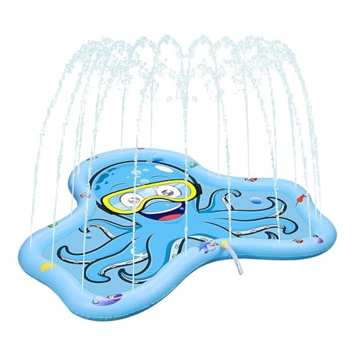 Gcerfby Kids Sprinkler Pad, Nicht Gleitendes Großer Brunnenspielmatte, Verdickte Wasserspielmatte, Fun Fountain Feature, 180x152x12 cm, Unterhaltungsspielzeug Für Kinder von Gcerfby