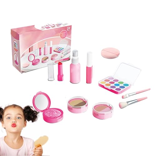 Gcerfby Kinder-Make-up-Set für Mädchen, Rollenspiel-Kosmetik-Set, Spielzeug, Stellen Sie Sich vor, Sie Spielen Make-up-Spielzeug, Kleinkind-Fake-Play-Kosmetikset, Make-up-Set, Spielzeug für Zuhause, von Gcerfby