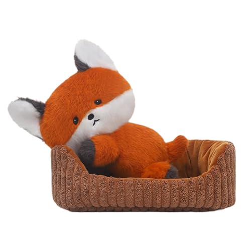 Gcerfby Niedliche Ausgestopfte Tiere, Entzückende Welpen -Fuchs -Puppe, Weiches Kuscheliges Plüschspielzeug, Tolle Geschenkauswahl, 18 Cm/7,09 Zoll, Vielseitige Platzierung Ideal Für Home Car Cuddling von Gcerfby