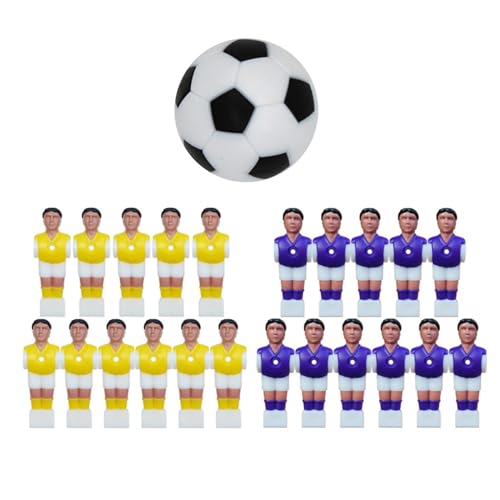 Gcerfby Tischfußballspiel, Fußballspieler Spielzeug, Tischfußballzubehör, Fußballzubehör, Realistische Ballspieler, 11 Pieces+36 Mm, Für Wohnheim Und Zuhause von Gcerfby