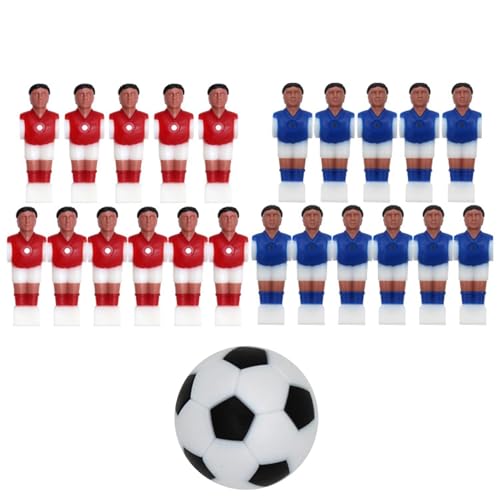 Gcerfby Tischfußballspiel, Fußballspieler Spielzeug, Tischfußballzubehör, Fußballzubehör, Realistische Ballspieler, 11 Pieces+36 Mm, Für Wohnheim Und Zuhause von Gcerfby