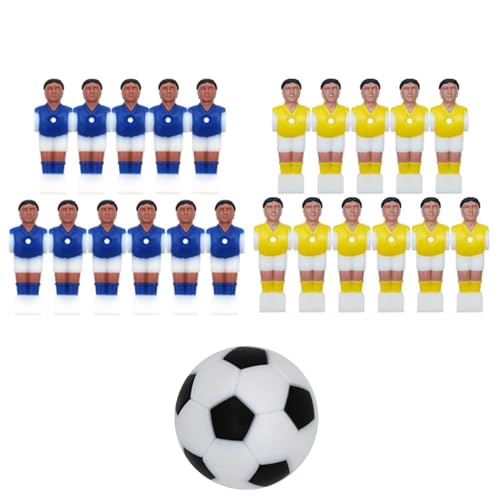 Gcerfby Tischfußballspiel, Fußballspieler Spielzeug, Tischfußballzubehör, Fußballzubehör, Realistische Ballspieler, 11 Pieces+36 Mm, Für Wohnheim Und Zuhause von Gcerfby