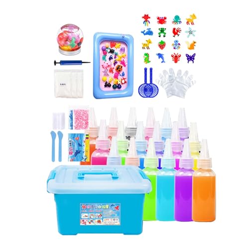 Gcerfby Wassertier-Spielzeugset, Magisches Wasserelfen-Set, Buntes Gelee-Wasserspielzeug, Praktisches Lernwerkzeug, Kindersichere Materialien, 11,02 X 7,48 X 6,1 Zoll, Für Kinder, Mädchen von Gcerfby