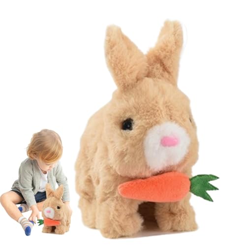 Hopping Bunny Toys, Electronic Bunny Plush, Funny Animal Plushie, 6.69x3.94x6.69 Inches, Hopping Motion Action, Bright and Colorful Design for Easter Season von Gcerfby