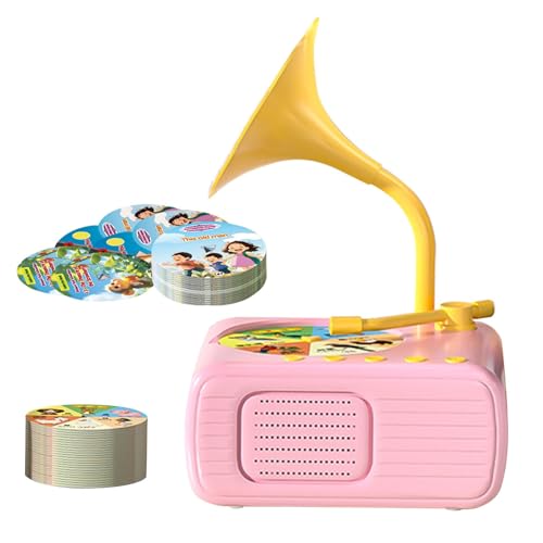 Kids Phonograph with 96 Card, Story Music Player, Toddle'r Gramophone Music Toy, Children's Gramophone, Early Childhood Education, Musical Sensory Toy for Boy Girl von Gcerfby