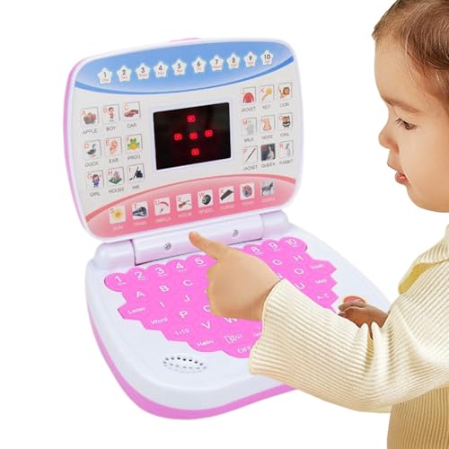 Lern-Laptop für Kinder, Lerncomputer, Lern- und zweisprachiger Laptop, tragbar und leicht, langlebig und kinderfreundlich, 1 PC, für und Mädchen von Gcerfby