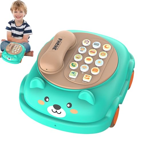 Lernspielzeugtelefon, Chatter-Telefon-Rollenspielzeug, Telefonspielspielzeug, verbessert die Hörfähigkeiten, einfache Einrichtung, 260 g, für Kinder von Gcerfby